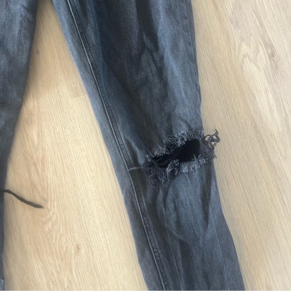 ** Lucky brand button fly Bridgette Skinny Black jeans Distressed Size 0/25 - Picture 4 of 12